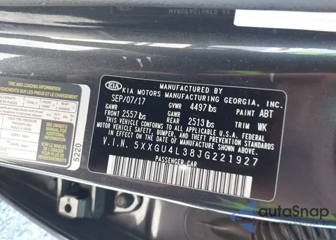 2018 Kia Optima Ex z USA, uszkodzony, nr VIN 5XXGU4L38JG221927